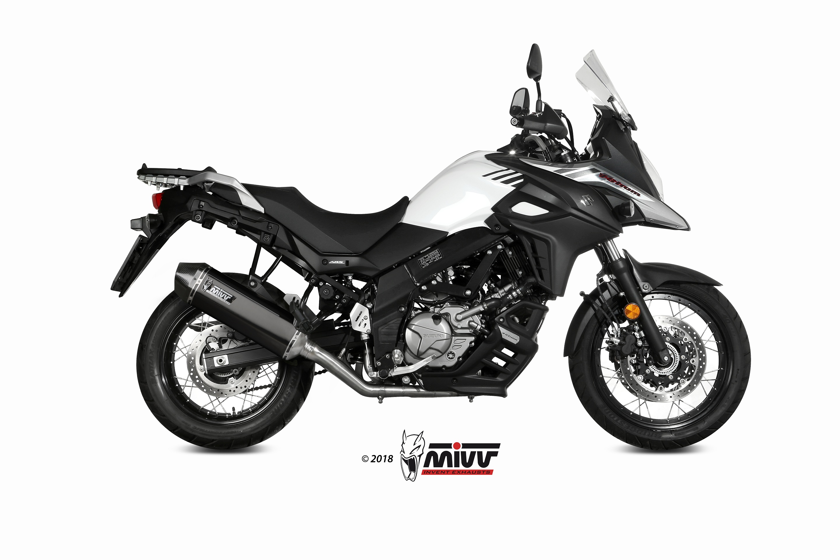 MIVV Speed Edge Black Stainless Steel Slip On Exhaust For Suzuki V