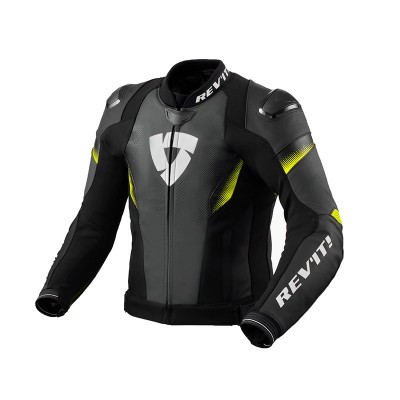 REVIT CONTROL LEATHER BLACK YELOW JACKET