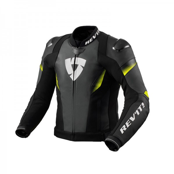 REVIT CONTROL LEATHER BLACK YELOW JACKET