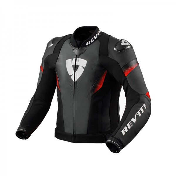 REVIT CONTROL LEATHER BLACK RED JACKET