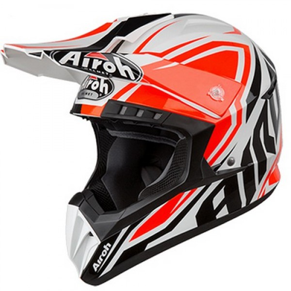 AIROH SWITCH IMPACT RED WHITE BLACK HELMET