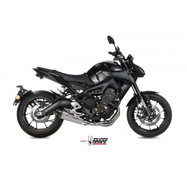 MIVV STAINLESS STEEL CARBON CAP FULL SYSTEM FOR YAMAHA MT-09 2013-2020 PART #Y.042.L7