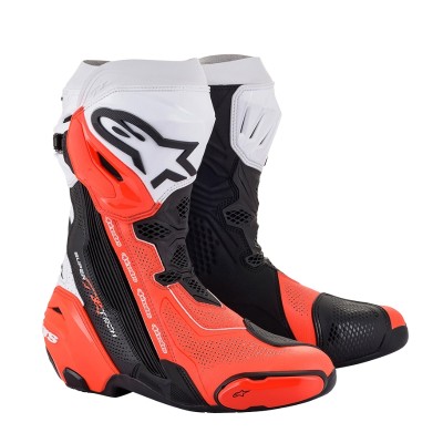 ALPINESTARS SUPERTECH R VENTED FLUO RED BOOTS