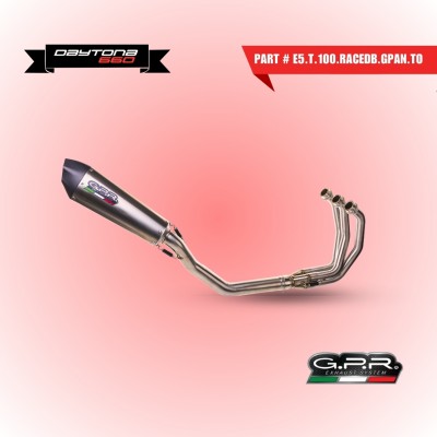 GPR EXHAUST TITANIUM RACING FULL SYSTEM EXHAUST WITH DB KILLER FOR TRIUMPH DAYTONA 660 2023-2025 PART # E5.T.100.RACEDB.GPAN.TO