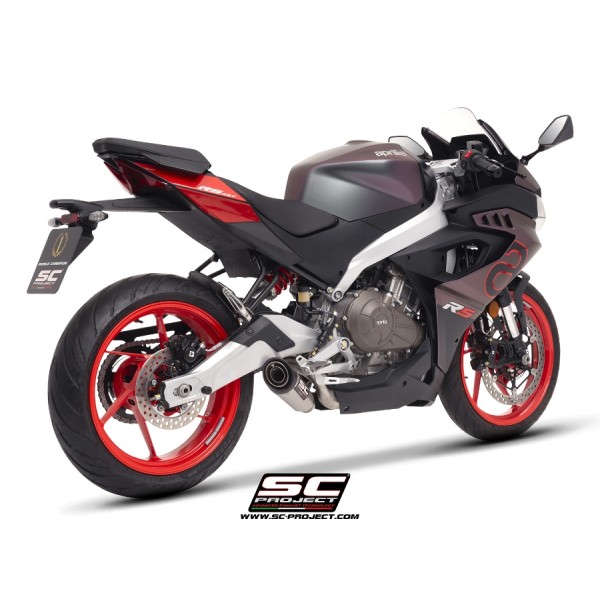 SC-PROJECT S1 STAINLESS STEEL FULL EXHAUST SYSTEM FOR APRILIA RS 457 2024-2025 PART # A30A-AC177A