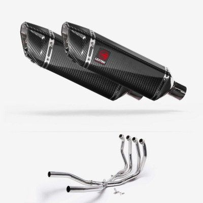 LEXTEK SP9C GLOSS CARBON FIBRE EXHAUST SYSTEM 300MM FOR SUZUKI GSX 1300 R HAYABUSA 2021-2025 PART # EXKT133