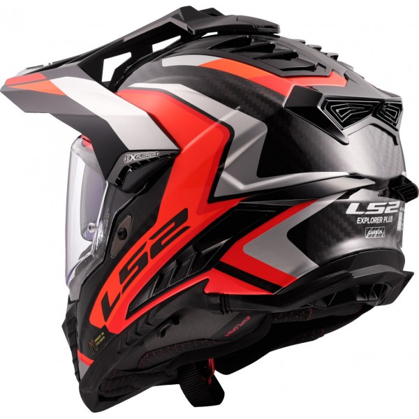LS2 MX701 EXPLORER CARBON FRONTIER 2 ORANGE HELMET