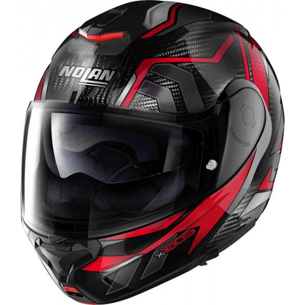 NOLAN X-1005 ULTRA CARBON SANDGLASS N-COM RED HELMET