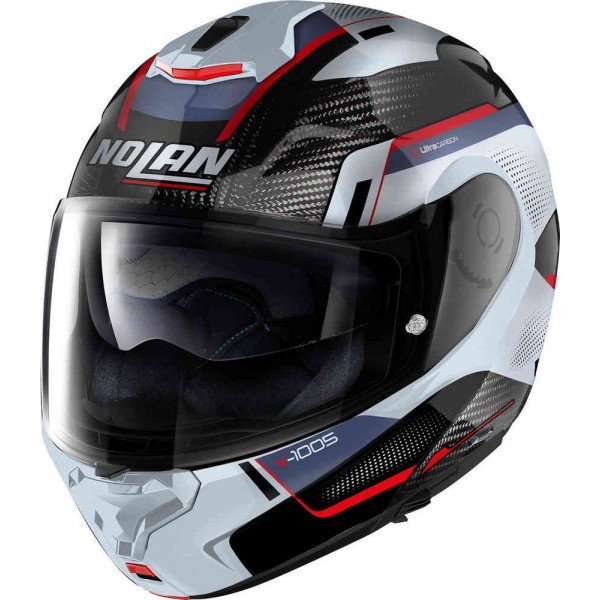 NOLAN X-1005 ULTRA CARBON UNDERCOVER N-COM WHITE HELMET