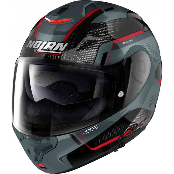 NOLAN X-1005 ULTRA CARBON UNDERCOVER N-COM RED HELMET