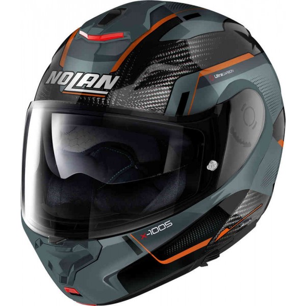 NOLAN X-1005 ULTRA CARBON UNDERCOVER N-COM ORANGE HELMET