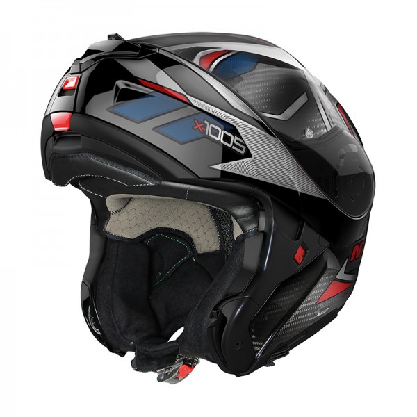 NOLAN X-1005 ULTRA CARBON SANDGLASS N-COM BLUE RED HELMET