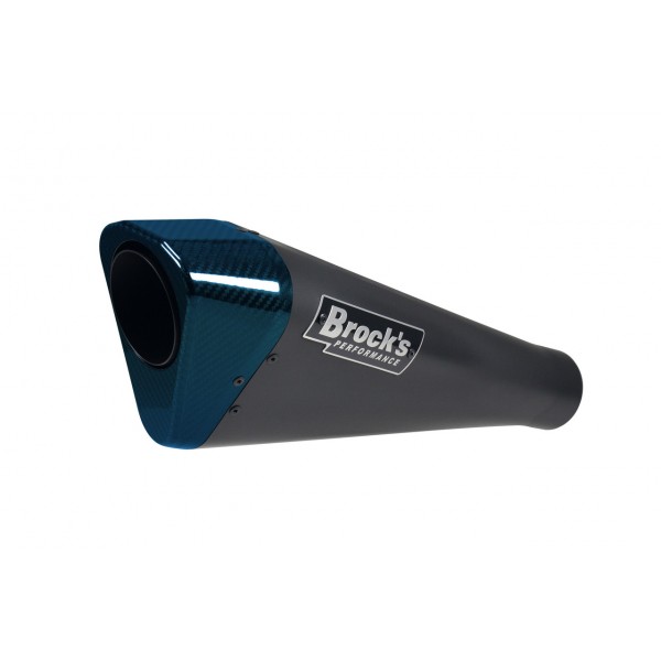 BROCK PENTA-CARBON FULL SYSTEM 15 MUFFLER BLACK FOR KAWASAKI ZX-6R 2009-2023 PART # 366713
