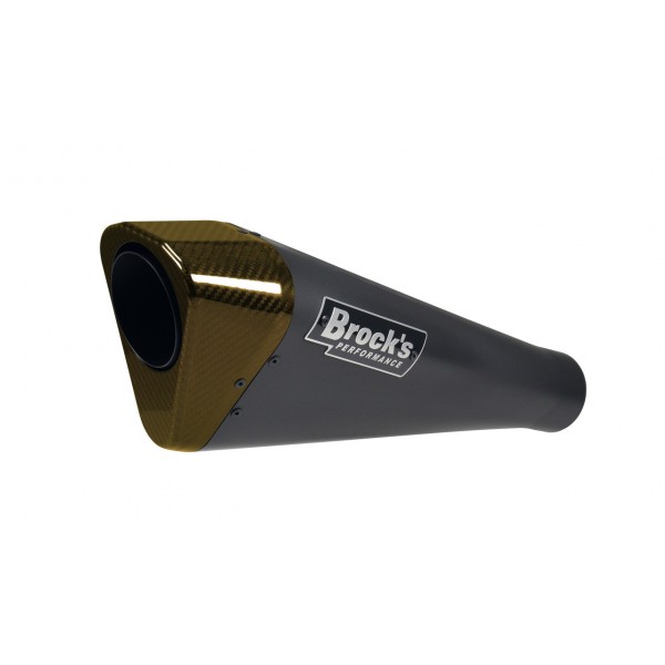 BROCK PENTA-CARBON FULL SYSTEM 15 MUFFLER BLACK FOR KAWASAKI ZX-6R 2009-2023 PART # 366713