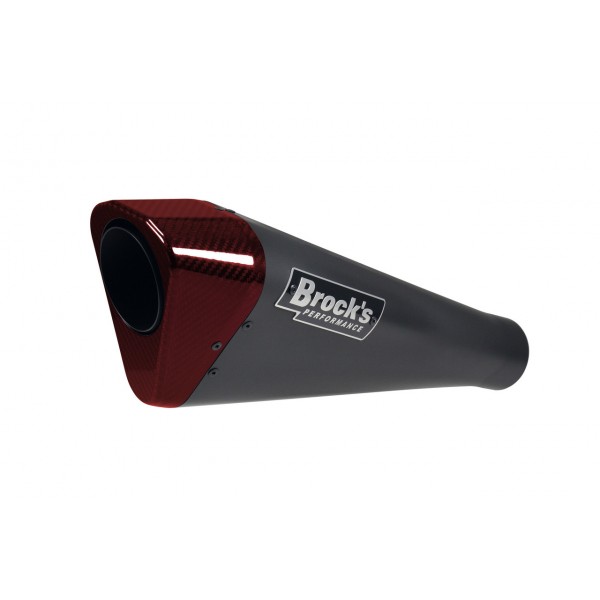 BROCK PENTA-CARBON FULL SYSTEM 15 MUFFLER BLACK FOR KAWASAKI ZX-6R 2009-2023 PART # 366713