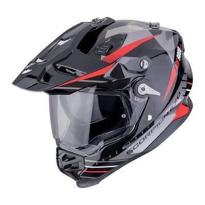 SCORPION ADF-9000 AIR FEAT SILVER RED HELMET