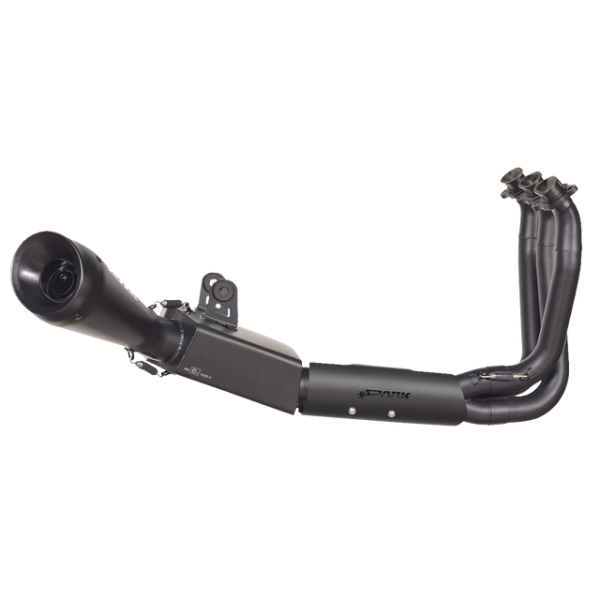 SPARK EXHAUST MATTE BLACK STEEL FULL SYSTEM FOR TRIUMPH TRIDENT 660 2021-2024 PART # GTR8819B