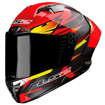 LS2 FF805 THUNDER CARBON GP FIRE RED BLACK HELMET