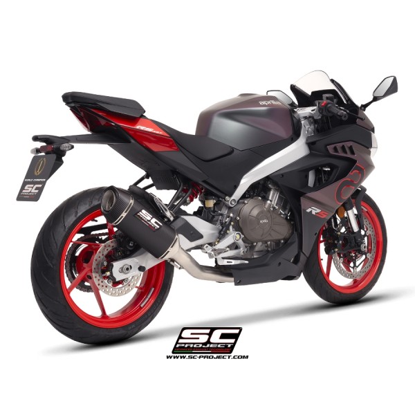 SC-PROJECT SC1-S CARBON FULL SYSTEM EXHAUST FOR APRILIA RS 457 2024-2025 PART # A30A-AC124C