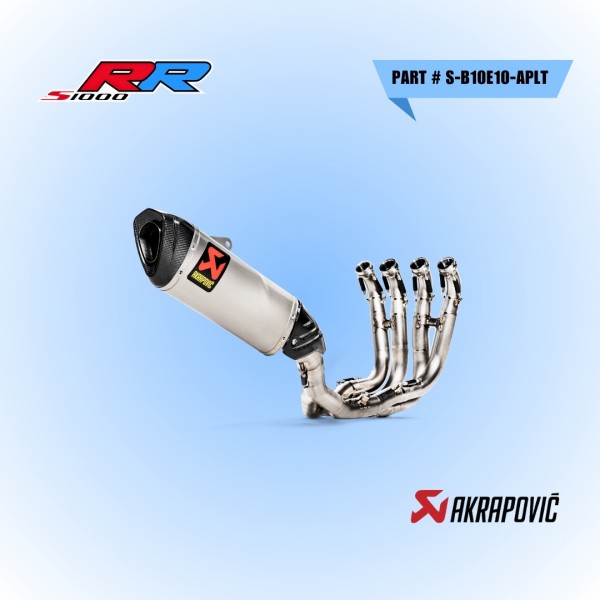 AKRAPOVIC EVOLUTION LINE TITANIUM FULL EXHAUST SYSTEM FOR BMW S 1000 RR 2019-2024 PART # S-B10E10-APLT