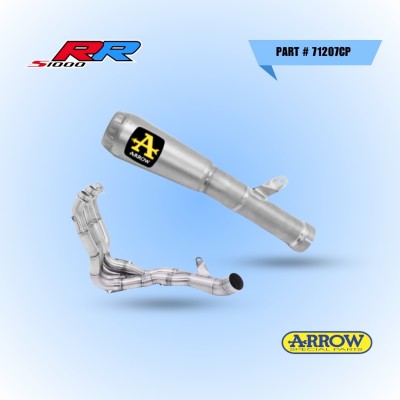 ARROW COMPETITION EVO FULL TITANIUM FULL SYSTEM FOR BMW S 1000 RR 2019-2024 PART # 71207CP