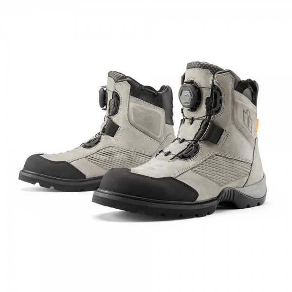 ICON STORMHAWK WATERPROOF GRAY BOOTS