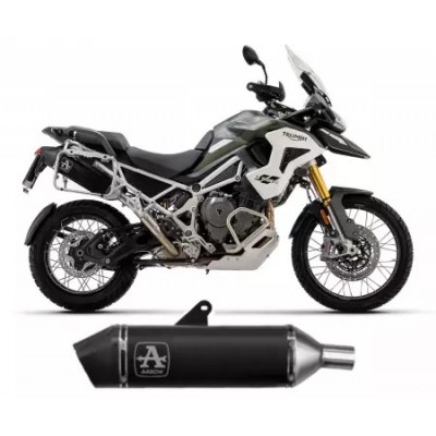 ARROW MUFFLER VELOCE BLACK ALUMINUM EXHAUST FOR TRIUMPH TIGER 1200 2022-2023 PART # 72503VAN