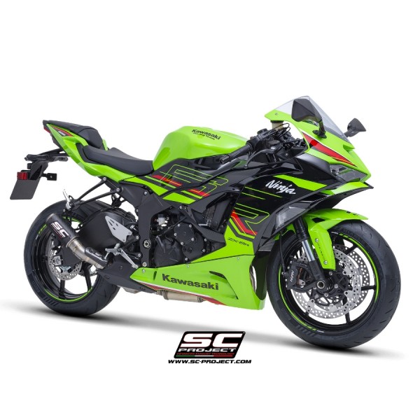 SC-PROJECT CR-T CARBON EXHAUST FOR KAWASAKI NINJA ZX-6R 2024 PART # K35B-T36C