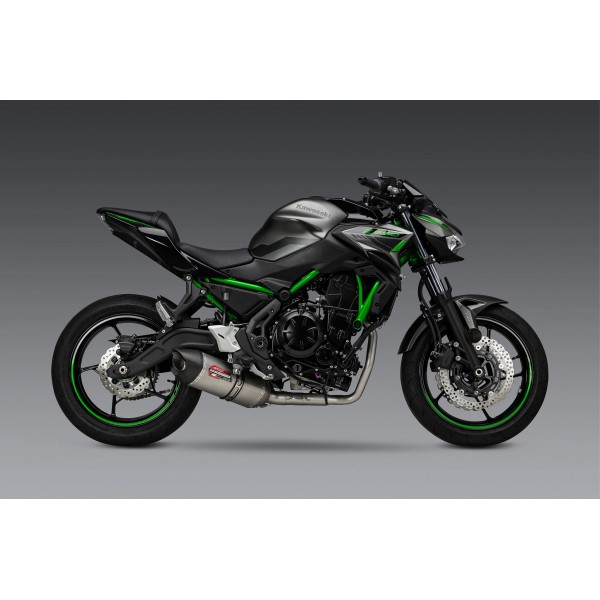YOSHIMURA RACE AT2 STAINLESS FULL EXHAUST WITH STAINLESS MUFFLER FOR KAWASAKI NINJA/Z 650 2017-2025 PART # 14651AM521