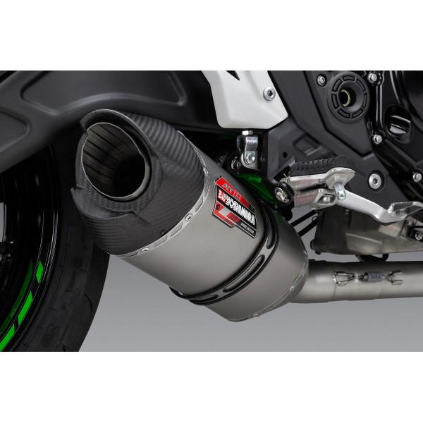 YOSHIMURA RACE AT2 STAINLESS FULL EXHAUST WITH STAINLESS MUFFLER FOR KAWASAKI NINJA/Z 650 2017-2025 PART # 14651AM521