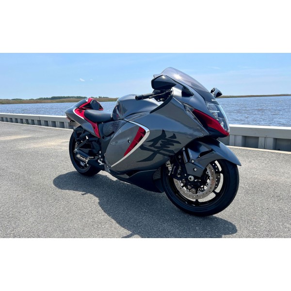 Brocks Alien Head 2 Black Full System 14" Muffler For Suzuki Hayabusa (2022) Polished Part # 397100
