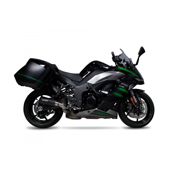 SCORPION RED POWER BLACK CERAMIC EXHAUST FOR KAWASAKI NINJA 1000 SX 2020-2025 PART # PKA137BCER