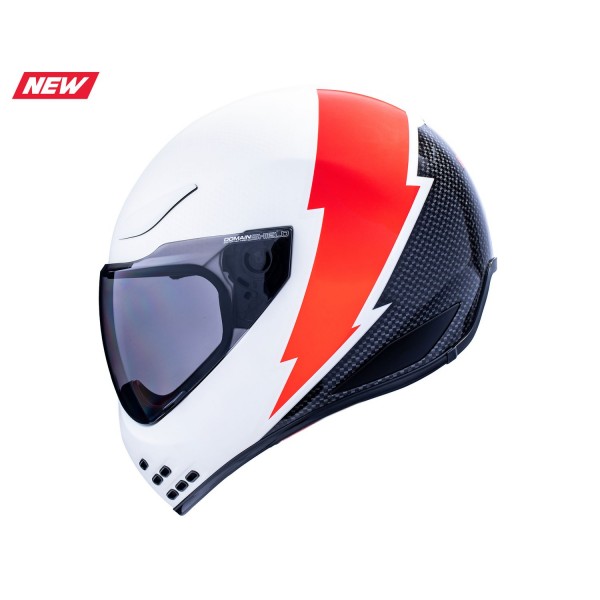 ICON DOMAIN SLABTOWN WHITE RED BLACK HELMET