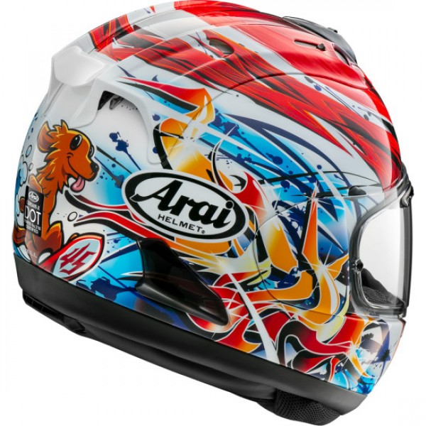 ARAI CORSAIR-X TETSUTA BLACK RED ORANGE WHITE BLUE HELMET
