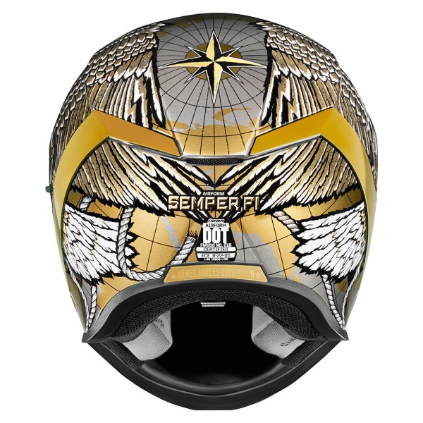 ICON AIRFORM SEMPER FI GOLD HELMET