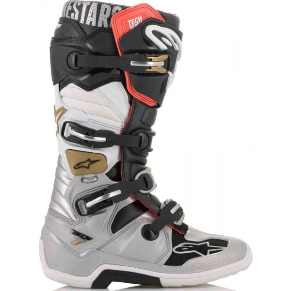 ALPINESTARS TECH 7 BLACK SILVER GOLD BOOTS