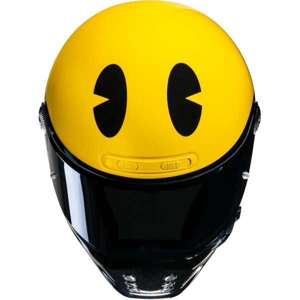 HJC V10 PAC-MAN YELLOW BLACK HELMET