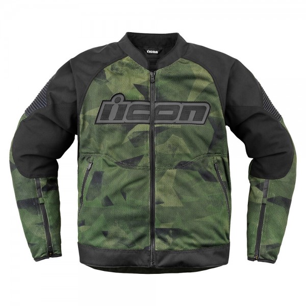 ICON OVERLORD3 MESH CAMO GREEN JACKET