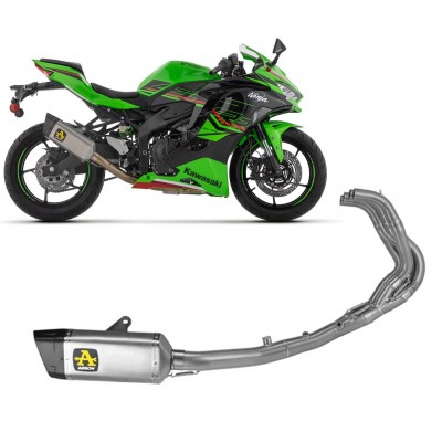 ARROW COMPETITION FULL TITANIUM FULL SYSTEM EXHAUST FOR KAWASAKI NINJA ZX-4R 2024 PART # 71234PTZ