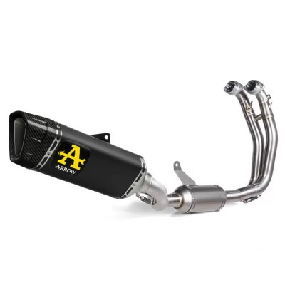 ARROW RACING FULL SYSTEM WITH PISTA TITANIUM DARK SILENCER FOR APRILIA RS 457 2024 PART # 71068PTN