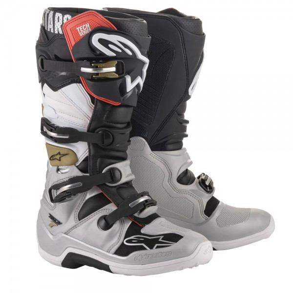 ALPINESTARS TECH 7 BLACK SILVER GOLD BOOTS