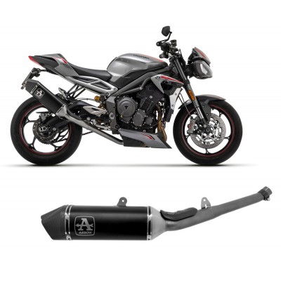 ARROW RACING VELOCE DARK ALUMINUM COMPLETE SYSTEM FOR TRIUMPH STREET TRIPLE 765 2020-2022 PART # 71002VAN