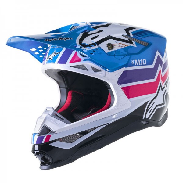 ALPINESTARS SUPERTECH S-M10 TROY LEE DESIGN EDITION BLUE HELMET