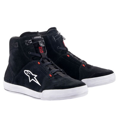 ALPINESTARS CHROME BLACK GREY RED FLUO SHOES