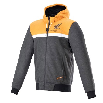 ALPINESTARS HONDA CHROME STREET ORANGE HOODIE JACKET