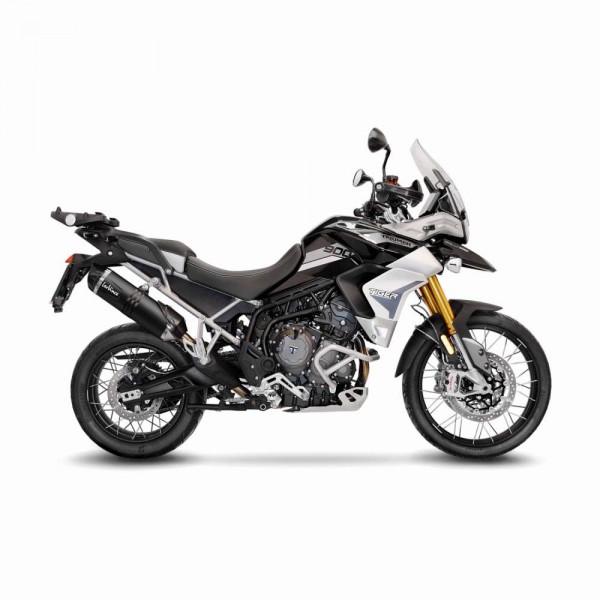 LEOVINCE LV ONE EVO BLACK EDITION SLIP-ON FOR TRIUMPH TIGER 850/900 GT/RALLY/PRO 2020-2023 PART # 14352EBU
