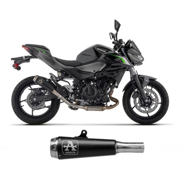 ARROW  PRO-RACE BLACK NICHROM EXHAUST  FOR KAWASAKI Z 500 / NINJA 500 2024 PART #  71967PRN