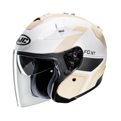 HJC FG JET EPEN BEIGE WHITE HELMET