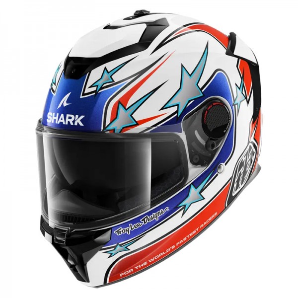 SHARK SPARTAN GT PRO FLAGSTAFF WHITE RED BLUE HELMET