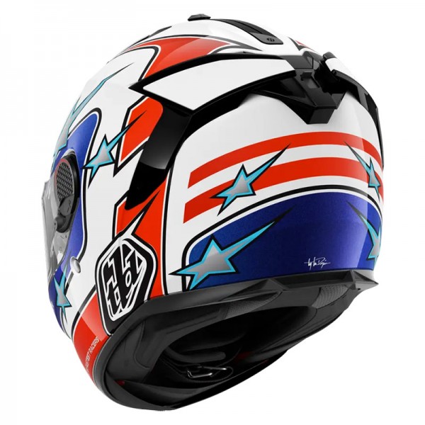 SHARK SPARTAN GT PRO FLAGSTAFF WHITE RED BLUE HELMET